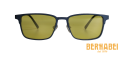 ZURIGO CON CLIP DA SOLE 9704 blu scuro satinato metallo lenti gialle