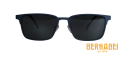 ZURIGO CON CLIP DA SOLE 9704 blu scuro satinato metallo lenti grigie