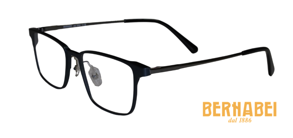 ZURIGO CON CLIP DA SOLE 9704 blu scuro satinato metallo