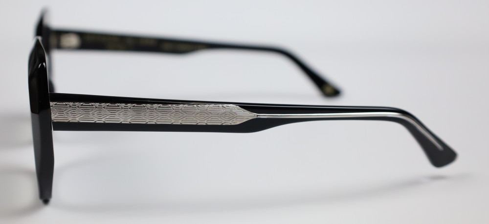 occhiali da sole bernabei modello ilas nero dettaglio