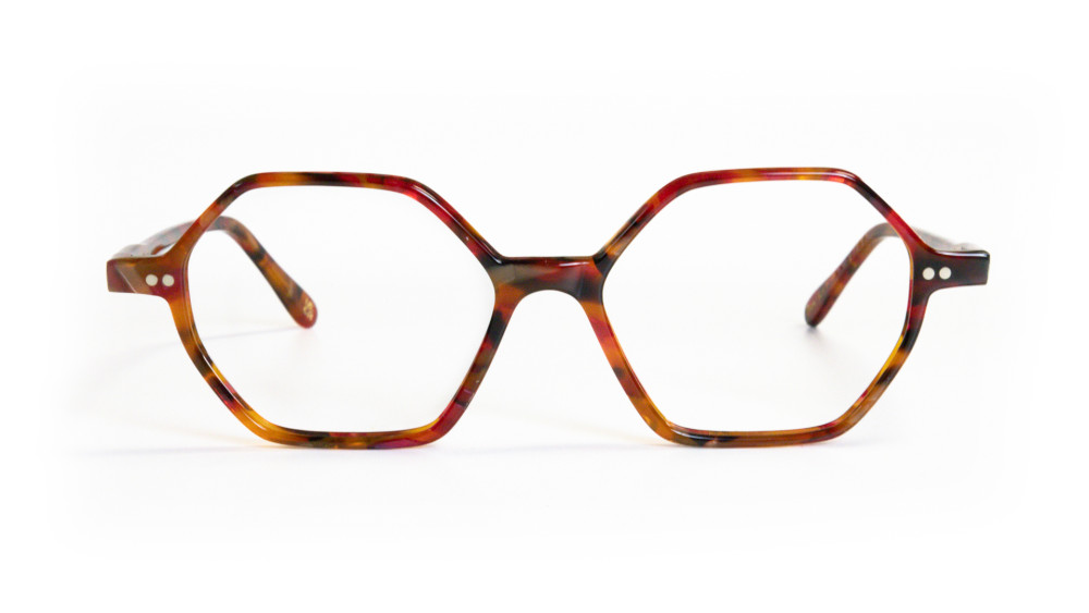 Occhiali da vista tartarugato chiaro modello Pan linea Bernabei