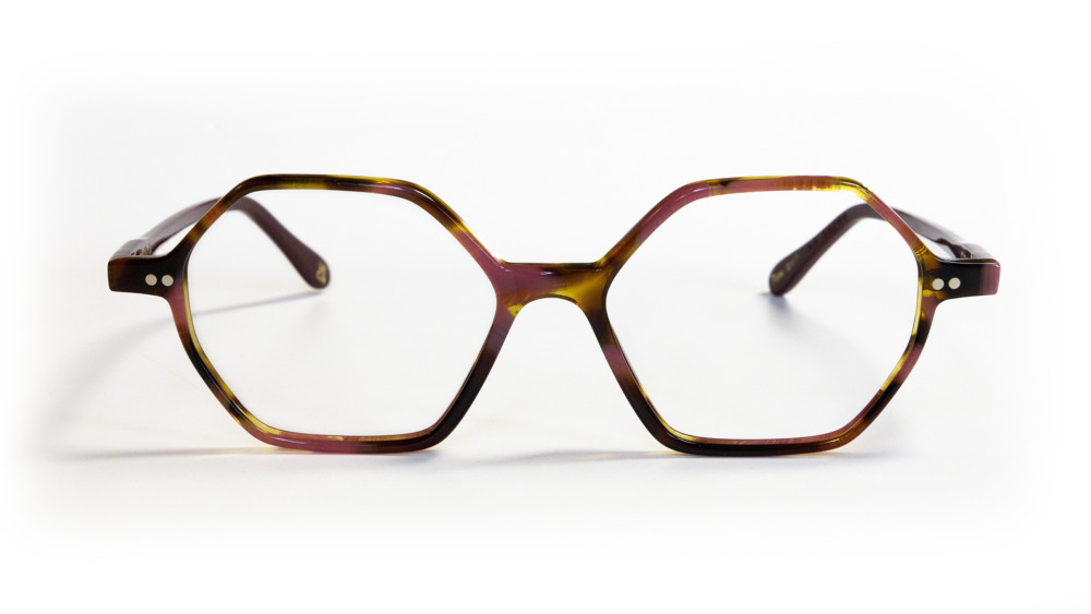 Occhiali da vista tartarugato scuro modello Pan linea Bernabei