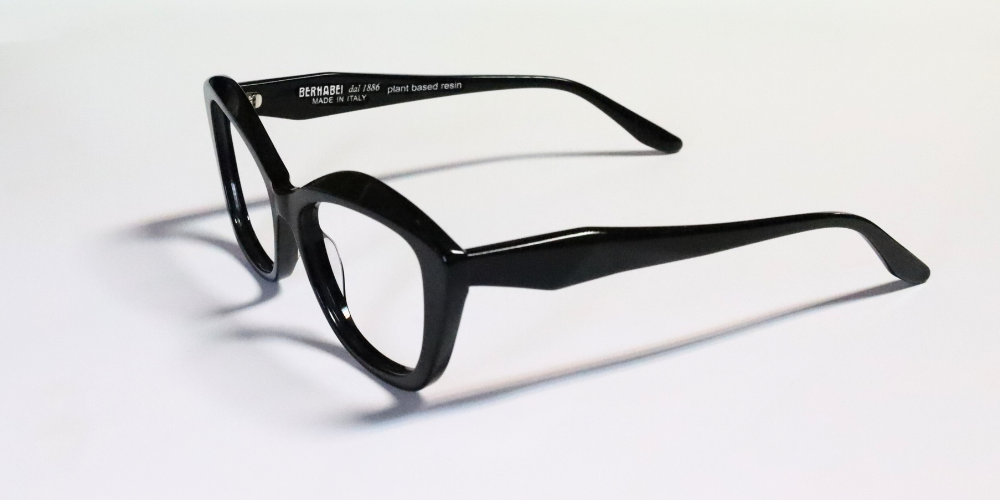 occhiali da vista neri lucidi marca Bernabei
