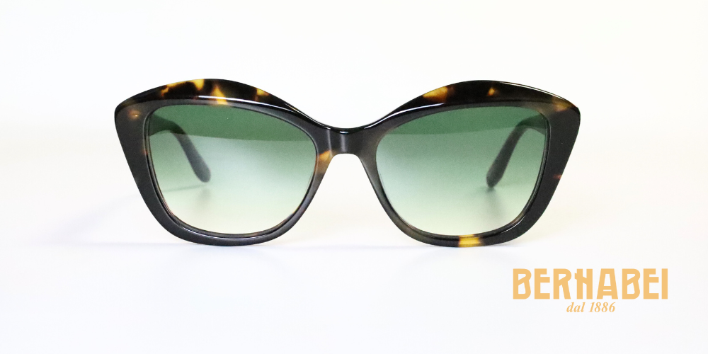 occhiali da sole tartarugato  montatura spessa con lenti polarizzate bernabei