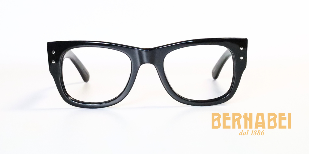 occhiali da vista neri montatura spessa roma ottica bernabei
