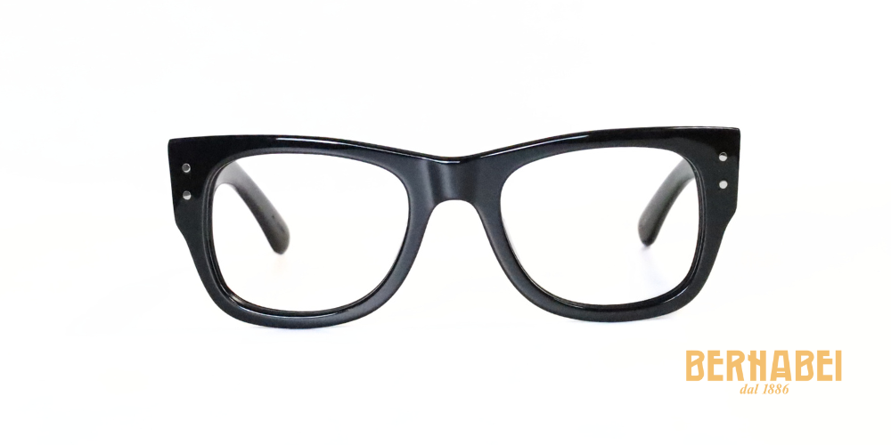 occhiali da vista neri montatura spessa roma ottica bernabei