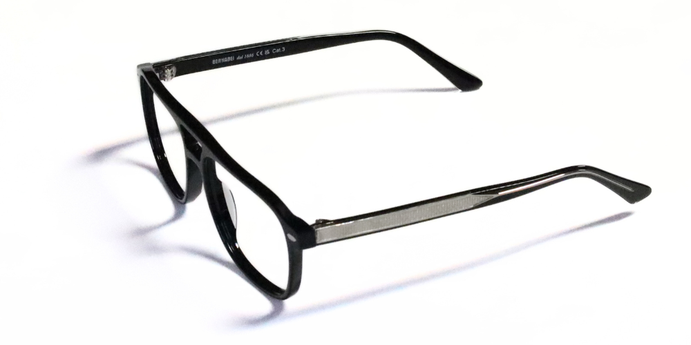 occhiali frontale doppio neri