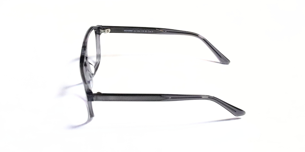 occhiali grigi anni settanta con inserti metallici Bernabei