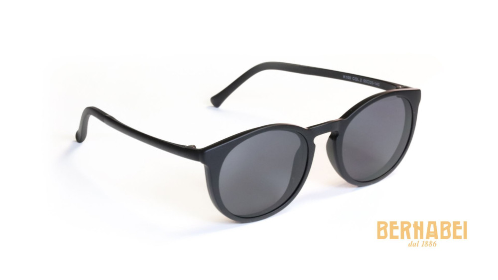 occhiali da vista con clip da sole bernabei neri