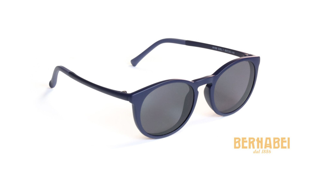 occhiali da vista con clip da sole bernabei colore blu