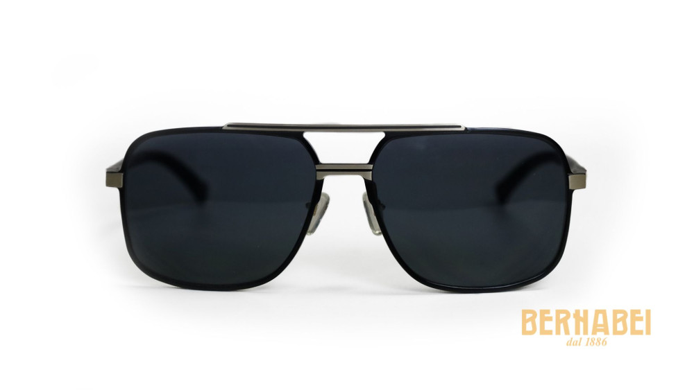 occhiali da sole uomo ponte doppio neri