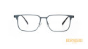 occhiali da vista grigio metallizzato con clip da sole