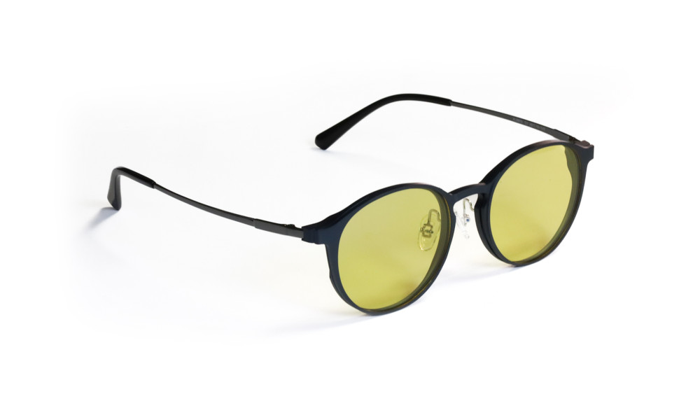 occhiali da vista con clip magnetiche gialle da sole modello amsterdam ottica bernabei