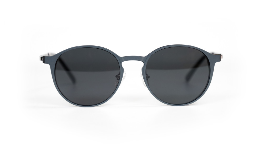 occhiali da vista con clip magnetiche da sole modello amsterdam ottica bernabei  montatura grigio metallizzato