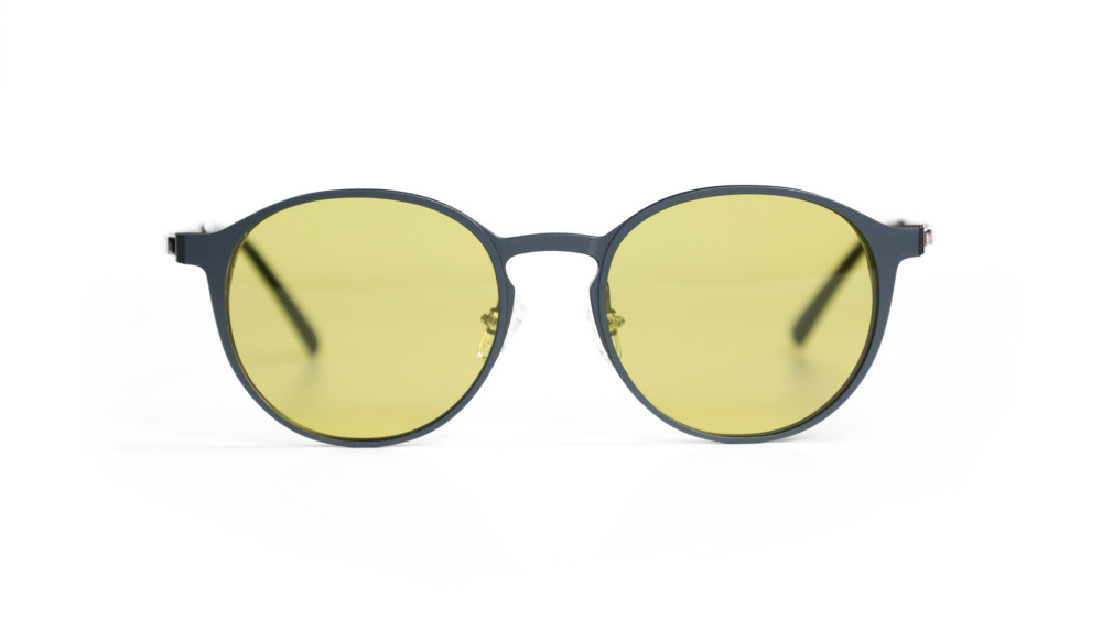 occhiali da vista con clip magnetiche da sole modello amsterdam ottica bernabei  montatura grigio metallizzato lenti gialle