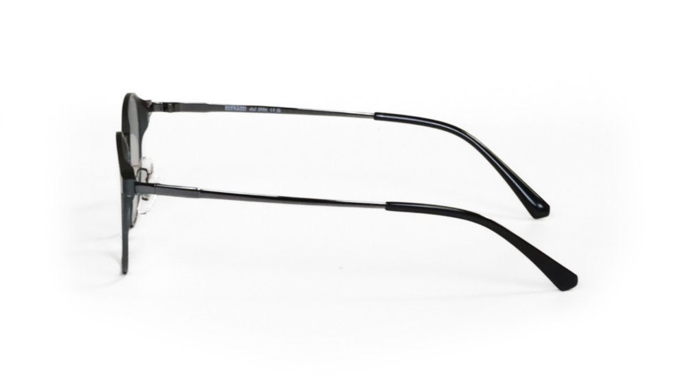 occhiali da vista con clip magnetiche da sole modello amsterdam bernabei montatura grigio metallizzato aste