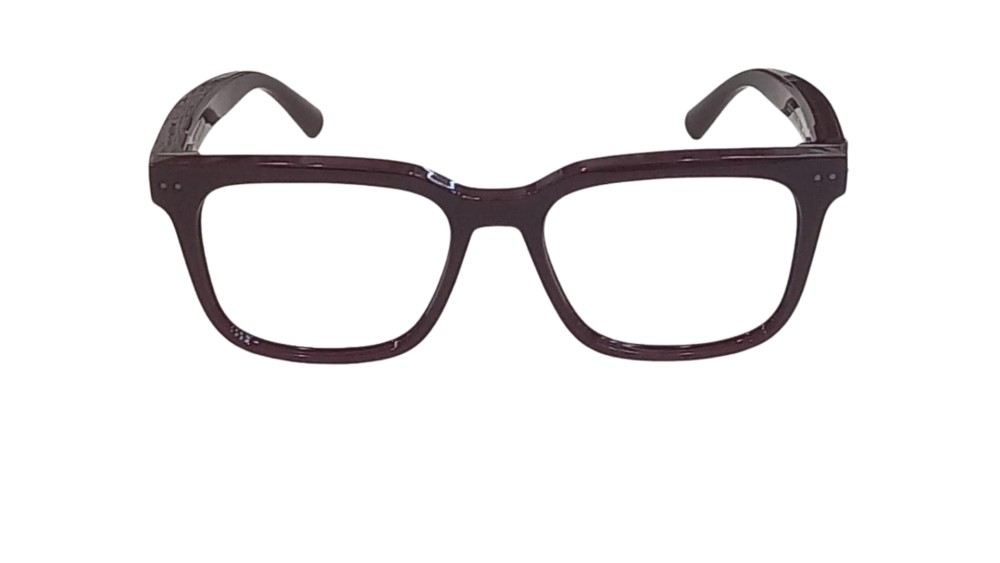 occhiali nuance square bordeaux con lenti da vista
