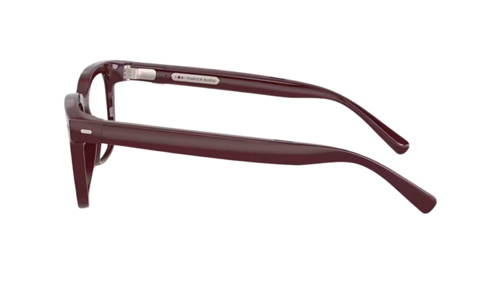 occhiali nuance square bordeaux dettaglio aste