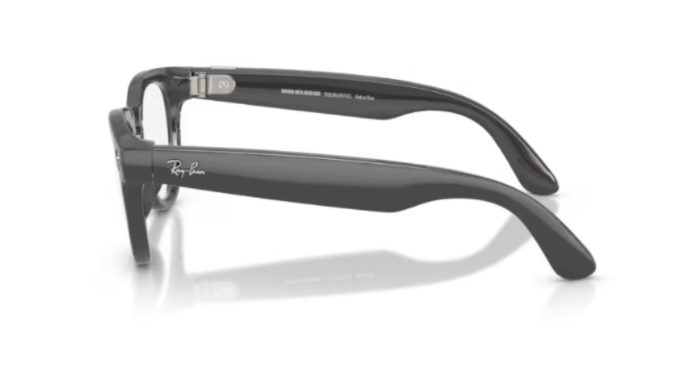 rayban meta ai glasses montatura grigia