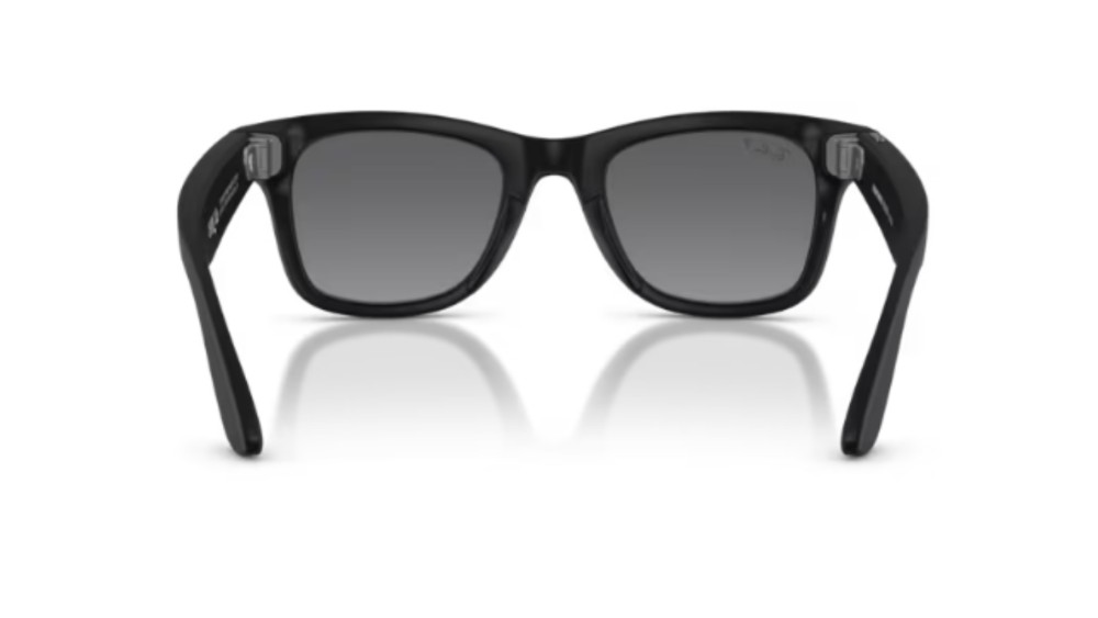 meta glasses wayfarer lenti polarizzate montatura nera roma ottica bernabei dettaglio interni