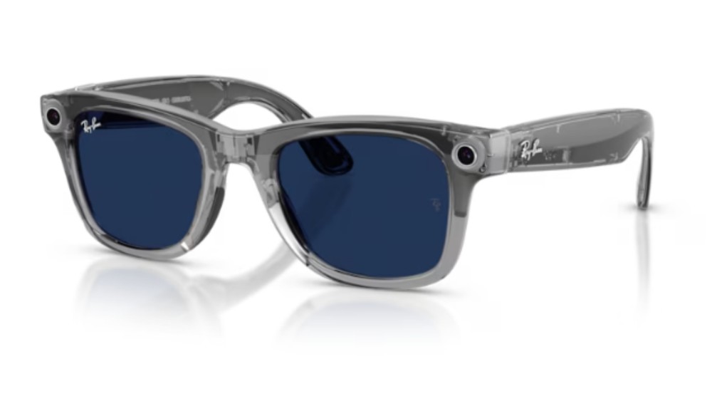 occhiali meta montatura grigio trasparente lenti fotocromatiche trasparenti zaffiro roma ottica bernabei