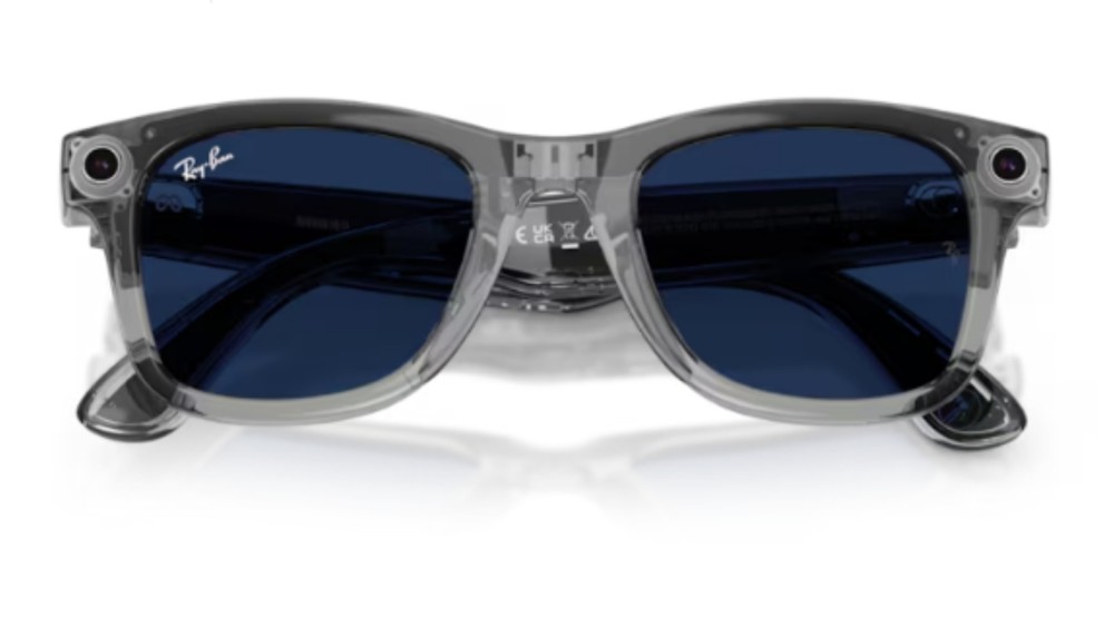 occhiali meta montatura grigio trasparente lenti fotocromatiche da trasparenti a zaffiro roma ottica bernabei online