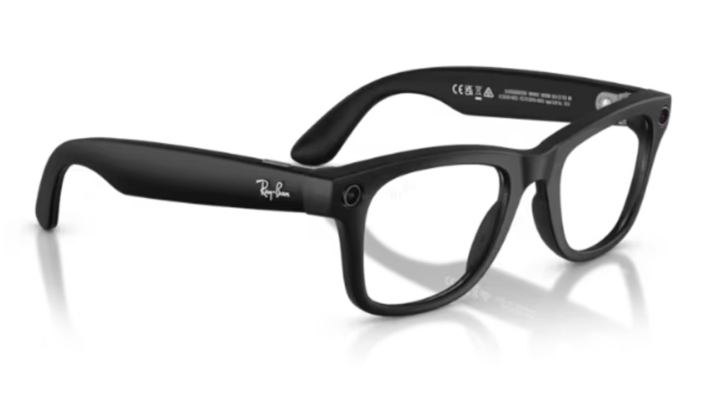 rayban meta ai montatura nera lenti trasparenti roma bernabei