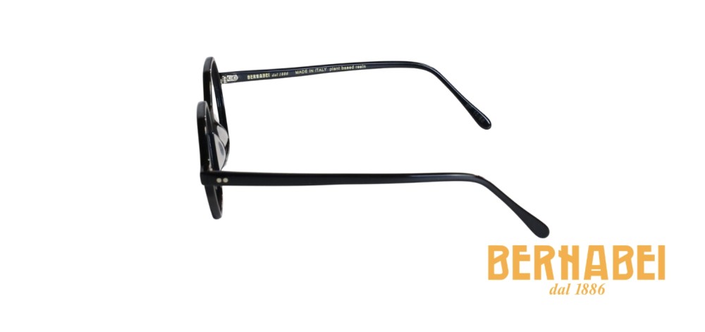 occhiali da vista nero lucido roma ottica bernabei acetato di cellulosa aste dettaglio
