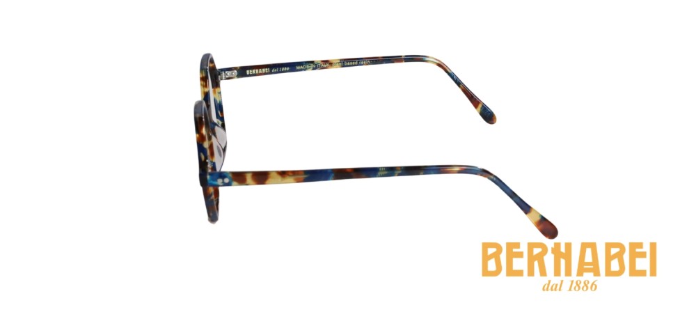 occhiali da vista tartarugato blu roma ottica bernabei acetato di cellulosa dettaglio aste