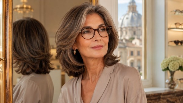 Tagli capelli over 60 con occhiali