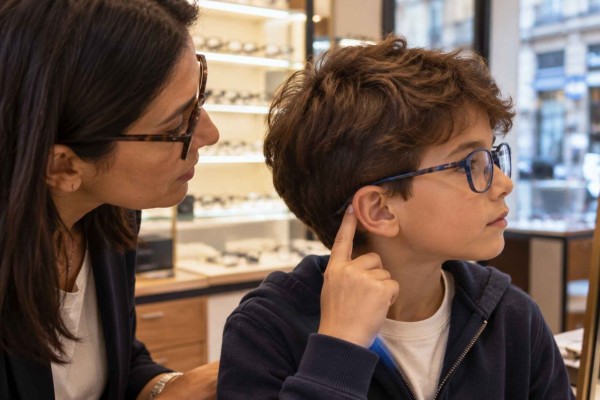 Occhiali per bambini che stringono dietro le orecchie